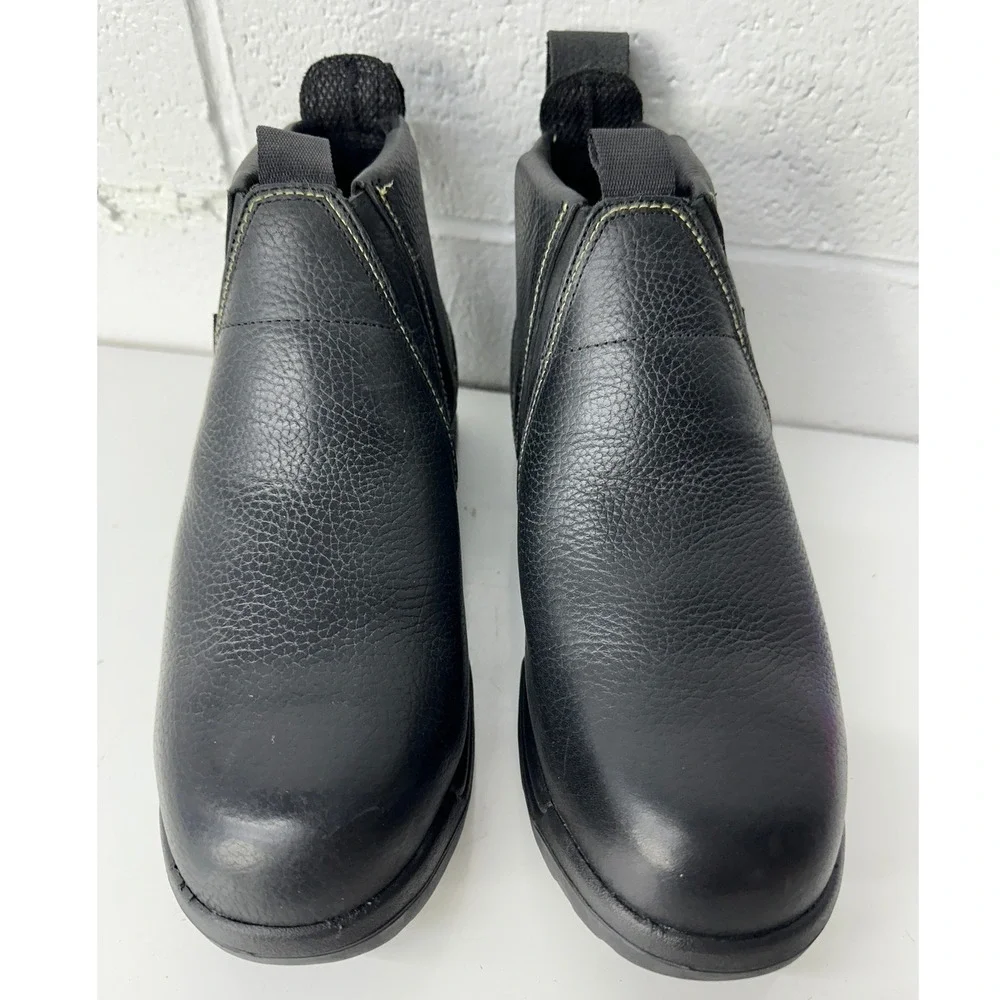 Florsheim Hercules Work Boots‎ Black Leather Steel Toe Met Guard / Mens 12 EEE